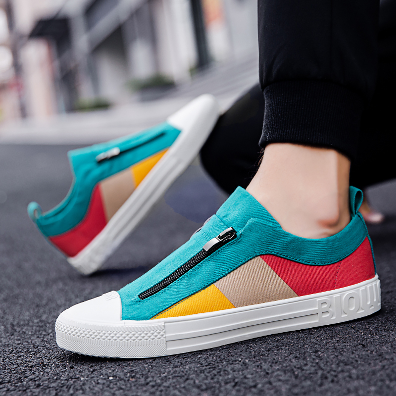 Casual Breathable Canvas Shoes 2020 New Fashion Flats Trending Sneakers Men Slip on Loafers