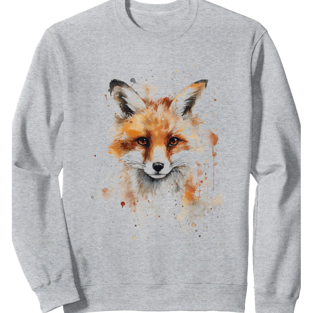 Long Sleeve Shirts for Men sweatshirt Fox Wildlife Forest Animal Lover Cute Foxes Design Sweatshirt T shirt Tee Streetwear Casual tops clothes