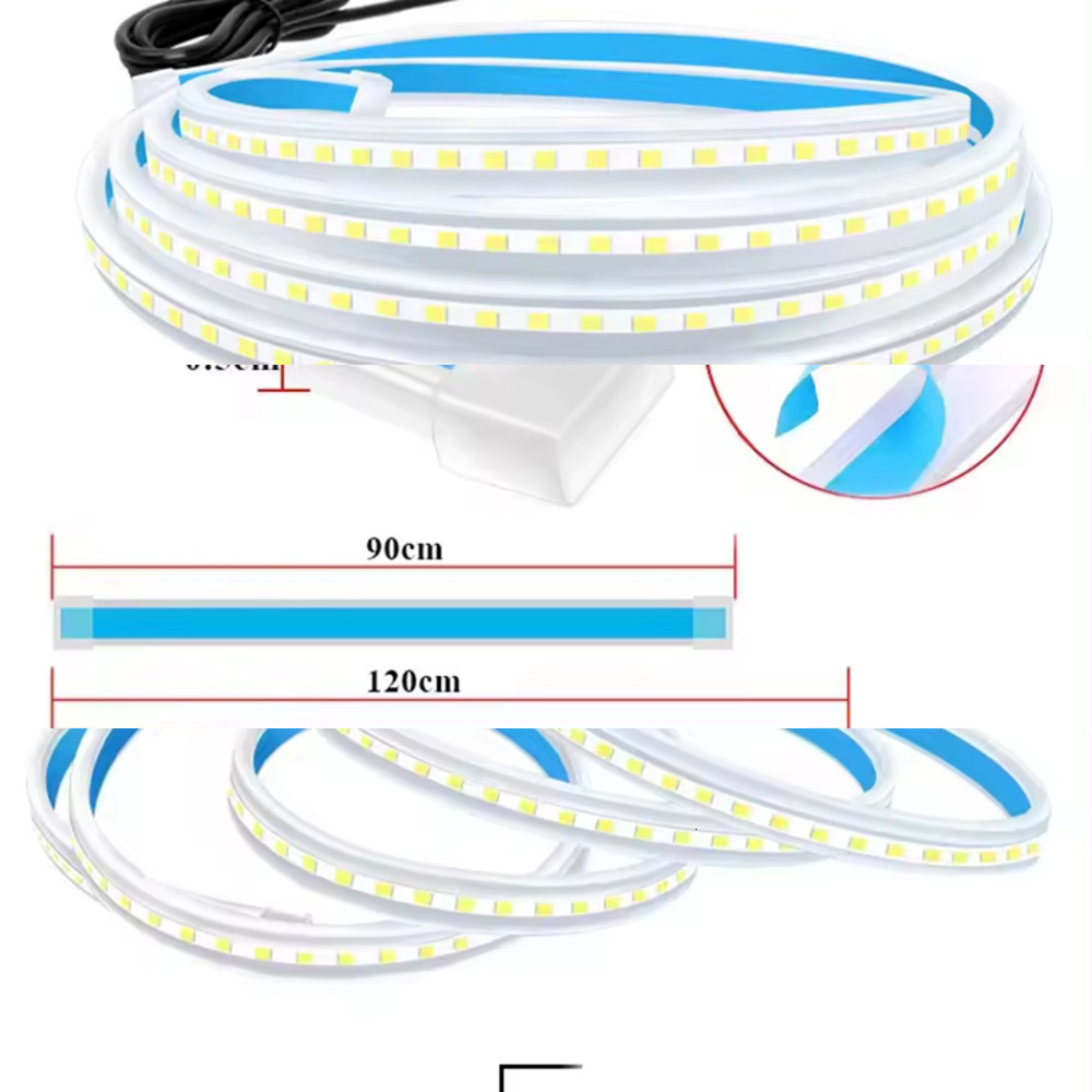New LED 12V Car Hood Lights Flexible Daytime Running Headlight Multicolor Atmosphere Signal Lamp Waterproof Decoration Accessories