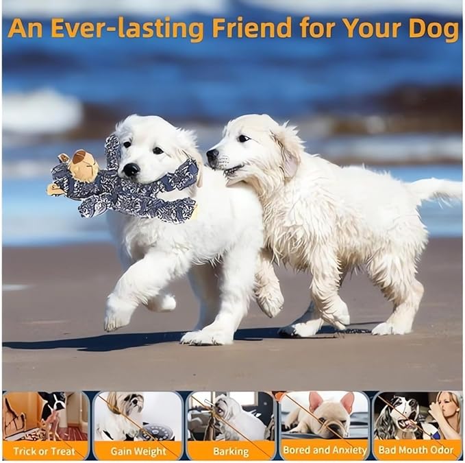 Chew-Resistant Bear Plush Dog Toy - High-Quality Stuffed Plaything for Vigorous Chewing