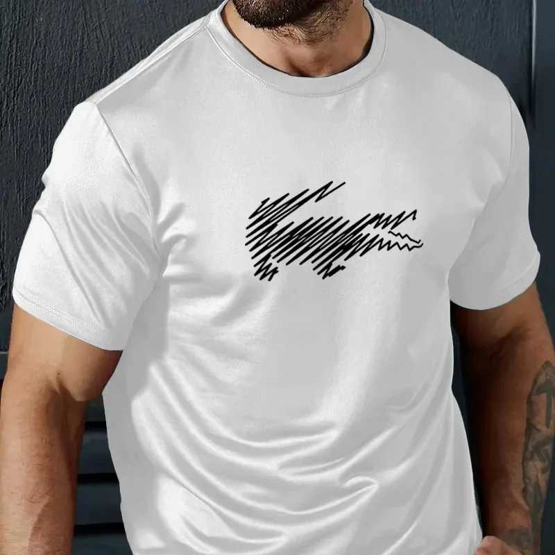 Casual Mens T-Shirt Summer Crocodile Pattern Short Slved T-Shirt 3d Printing Ts Outdoor Oversized Men Clothing T-Shirt NewC241031