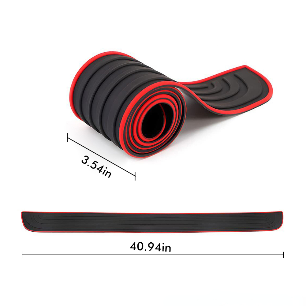 New Universal Trunk Door Sill Plate Protector Rear Bumper Guard Rubber Mouldings Pad Trim Cover Strip For Car Accessories