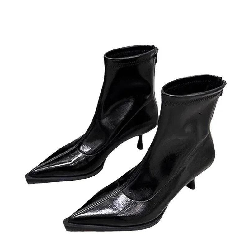 Spring Autumn Women Ankle Boots Fashion Pointed Toe Thin High Heel Ladies Dancing Party Stripper Shoe 6d9a