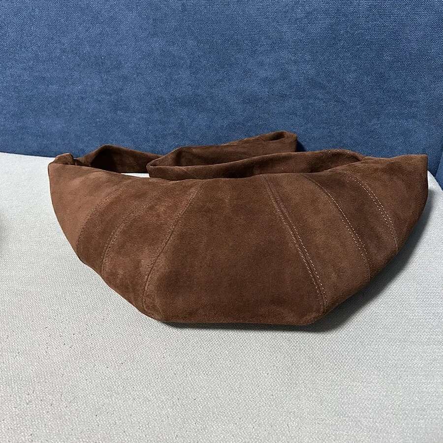 New High Quality Suede Leather Croissant
