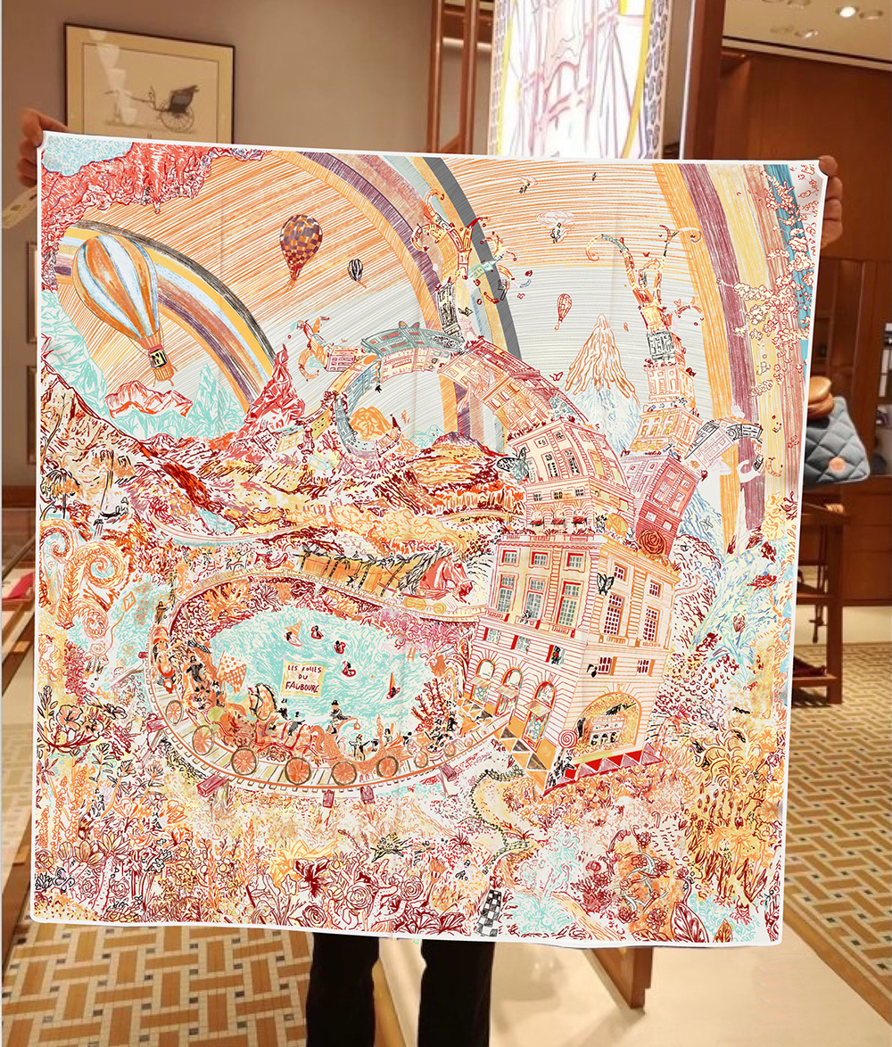 Silk Twill Scarf Square Head Scarves Shawls Bandanas Tops Summer Spring Belt Bag Accessories Female Foulard Femme Christmas gifts Les Folies du Faubou