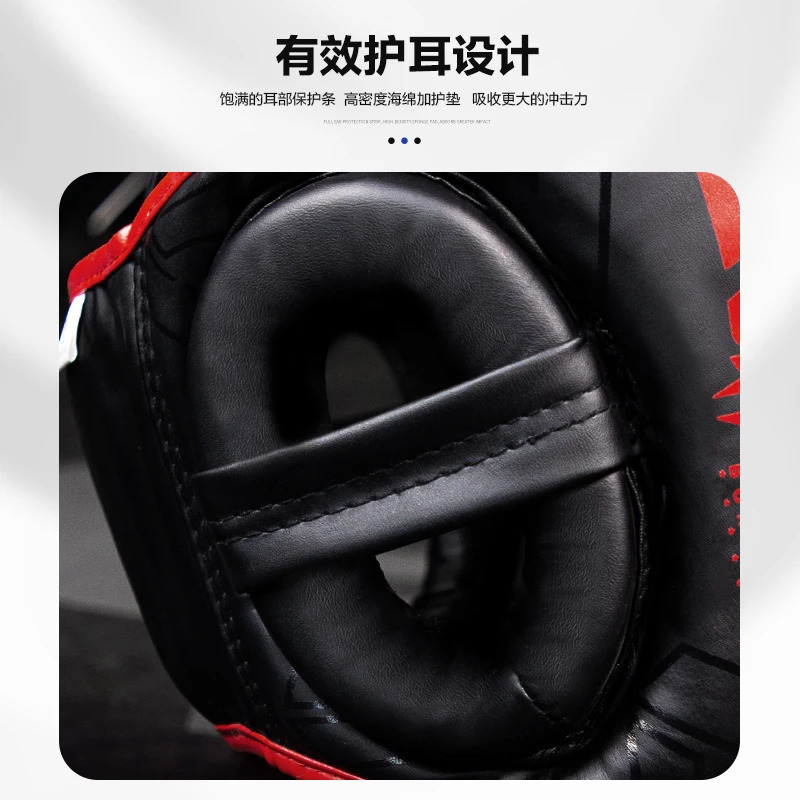 Fullcovered Pu Boxing Helmet Kids Adults Muay Thai Training Sparring Headgear Gym Equipment Taekwondo Head Guard 241030
