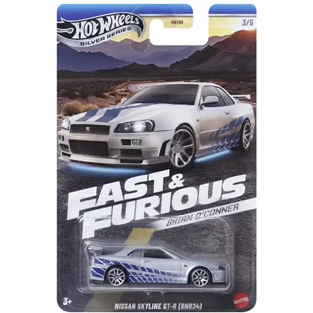 Free shipping Hot Wheel Fast and Passionate HNR88 Nissan Skyline GTR (BNR34) Die Casting Model Car Toy Boy Gift