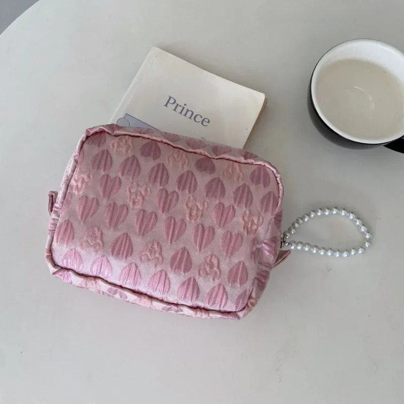 Summer Flower Fresh Travel Makeup Bag Womens Clutch Wash Face Bag Fashion Flower Womens Makeup Storage Bag 241031
