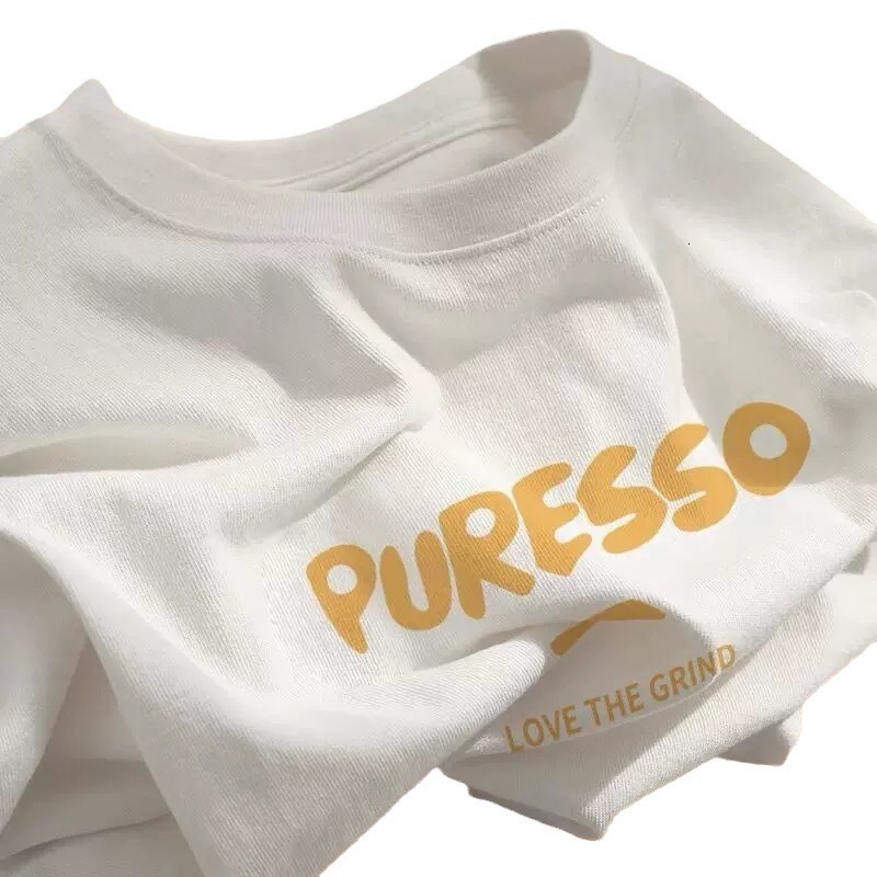 2025 American pure cotton short t-shirt for women's summer oversized loose and chubby mm half sleeved design feeling, niche white top