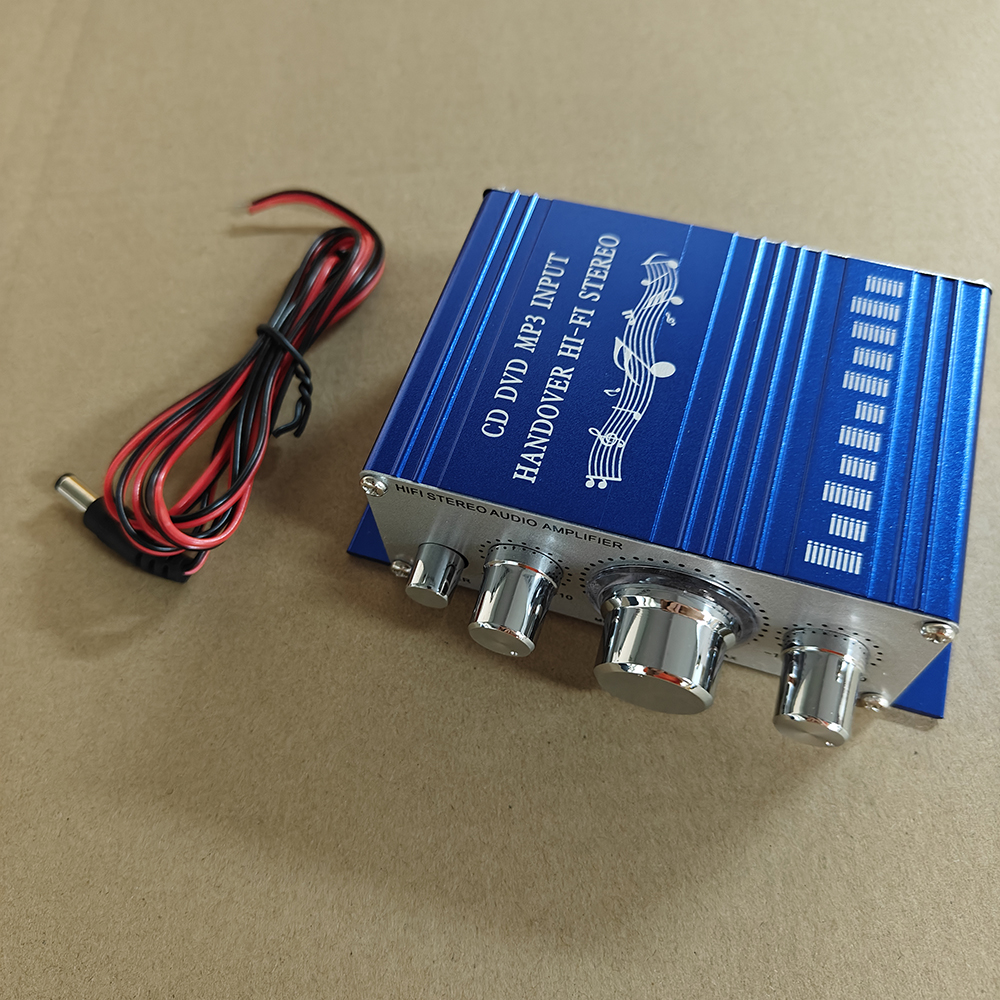 Stereo Amplifier Hi-Fi 12V Mini Auto Car Power Amplifier Stereo Audio Amplifier CD DVD MP3 Input For Motorcycle Boat Home Audio