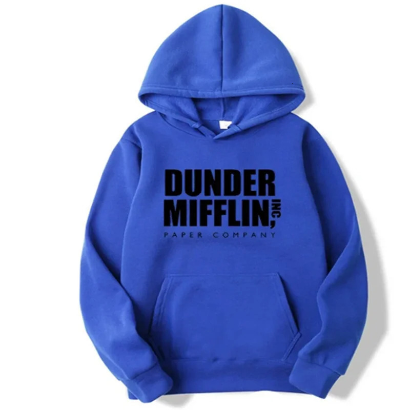 Dht Schrute Hoodies para homens e mulheres casual com capuz Office Dunder Mufflin papel 241024