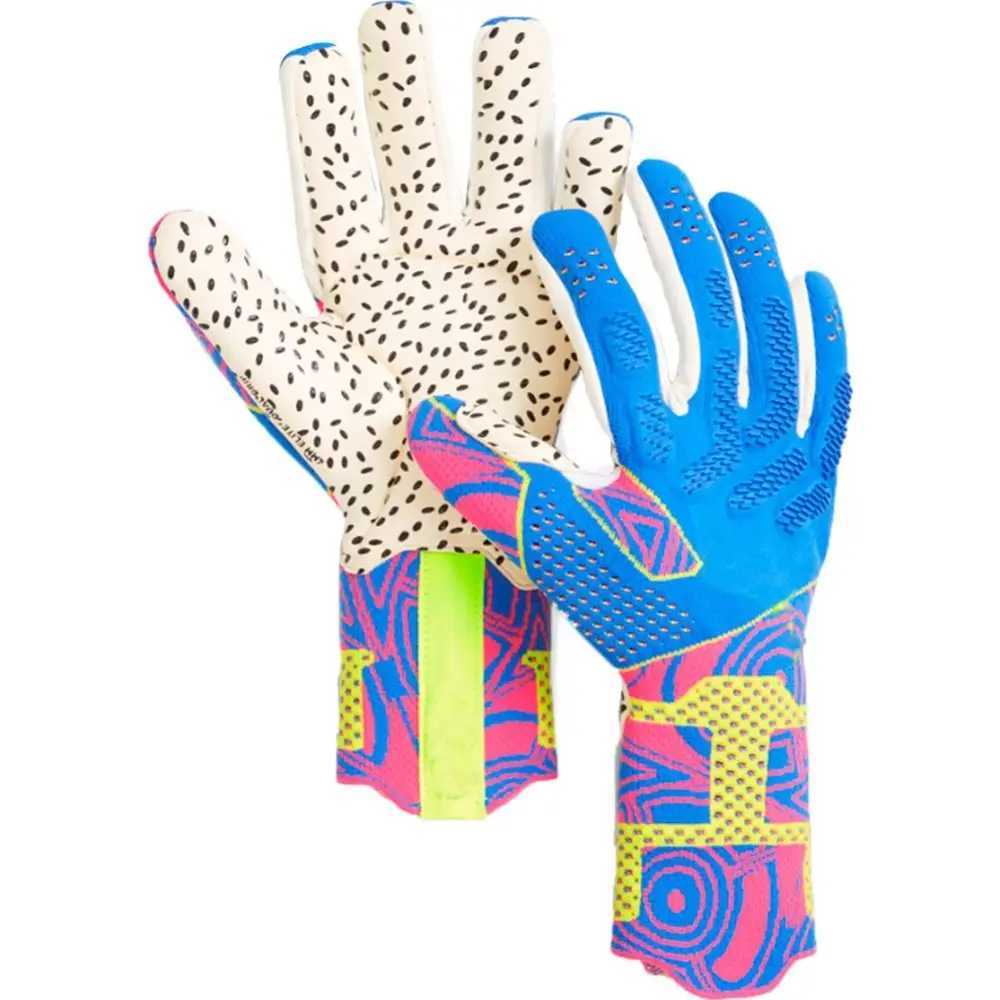 Anti-Slip Goalie Gloves Wear Resistant Finger Protection Latex Gloves Antiskid Adjustab Soccer Goalkeeper Gloves Play FootballXJ241030