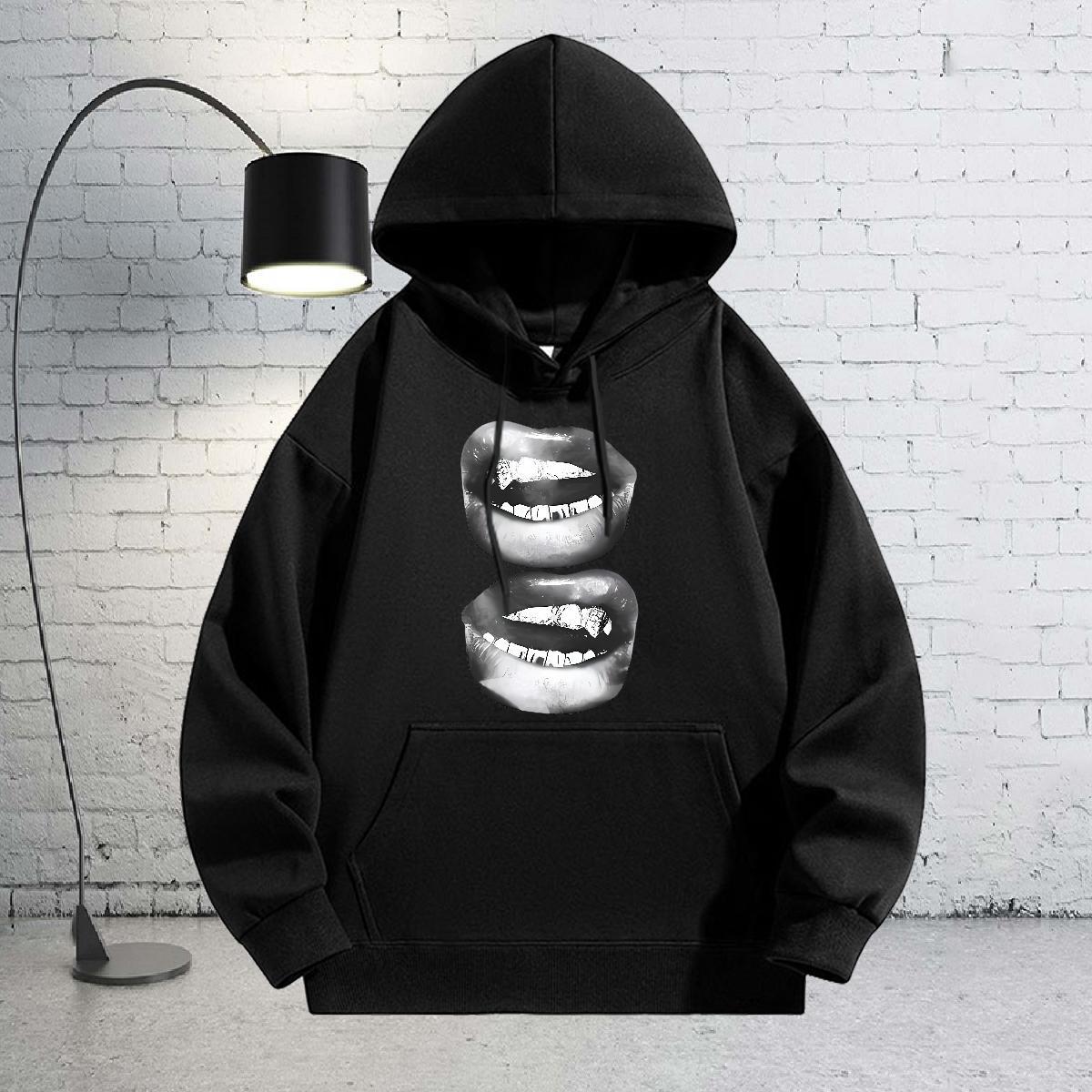 Fashion Designer Men's Hooded Sweatshirt Hooded Collar Breathable Unisex Men Tops Hoodie Casual Top Pullover Hoodie Custom Cartoon Cotton 350g