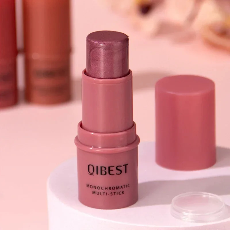 3-in-1 Cheek Blush Stick Lip Tinted Eyes Cheek Lips Brighten Cream Water-resistant Moisturizing Face Contouring Shadow Blusher 241031