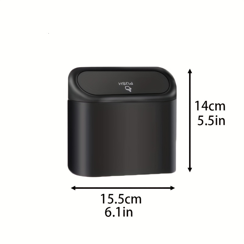 New 3Pcs Car Can (With Lid) Contains 60 (300) Garbage Bags, Small Trash Can, Leak-Proof Mini Car Accessories