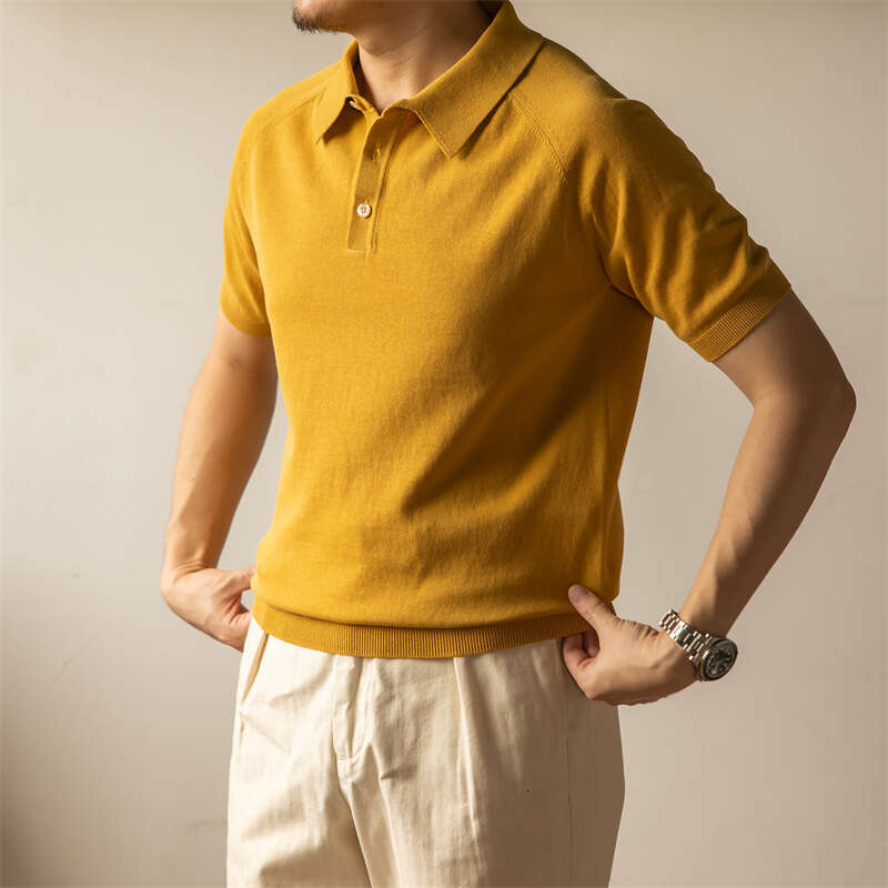 Red Tornado Casual Polo Shirt Vintage Fashion Men's Short Sleeve Cotton T-Shirt
