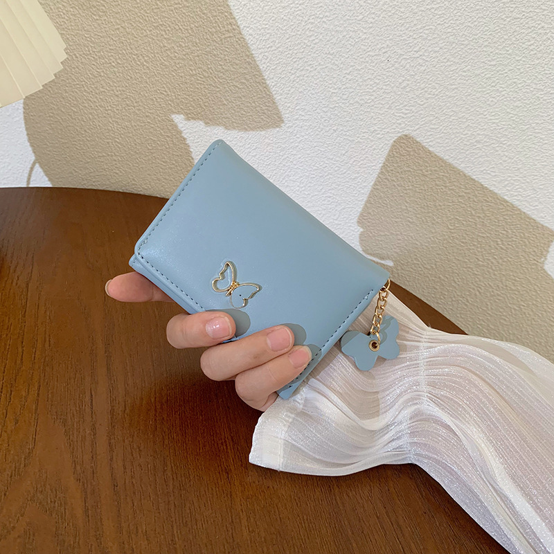 Korean version women's short Instagram minimalist student multi slot large capacity card bag zero wallet