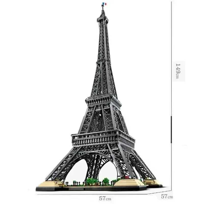 Blocks Blocks Blocks 10001 Eiffel Tower building blocks 15M compatible with 10307 high model building blocks Paris birthday childrens gift toys archi 