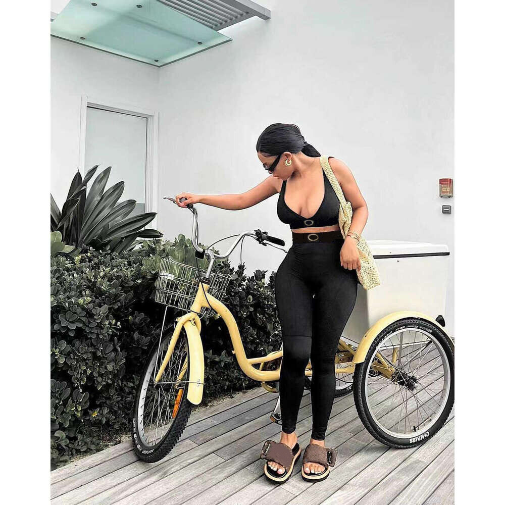 Summer New Women Tracksuits Fashion Two Piece Set Sports Casual Letter Print Vest And Tights Leggings Pants Yoga Sets For Ladies