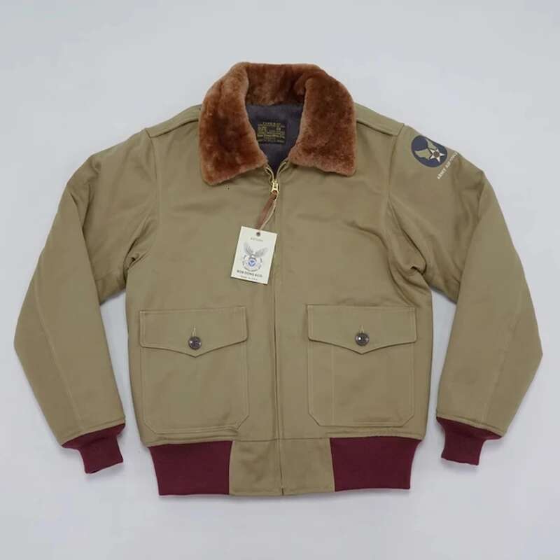 BOB DONG B-10 Bomber Jacket Vintage Style Flight Clothing Warm Wool Ed Short Coat