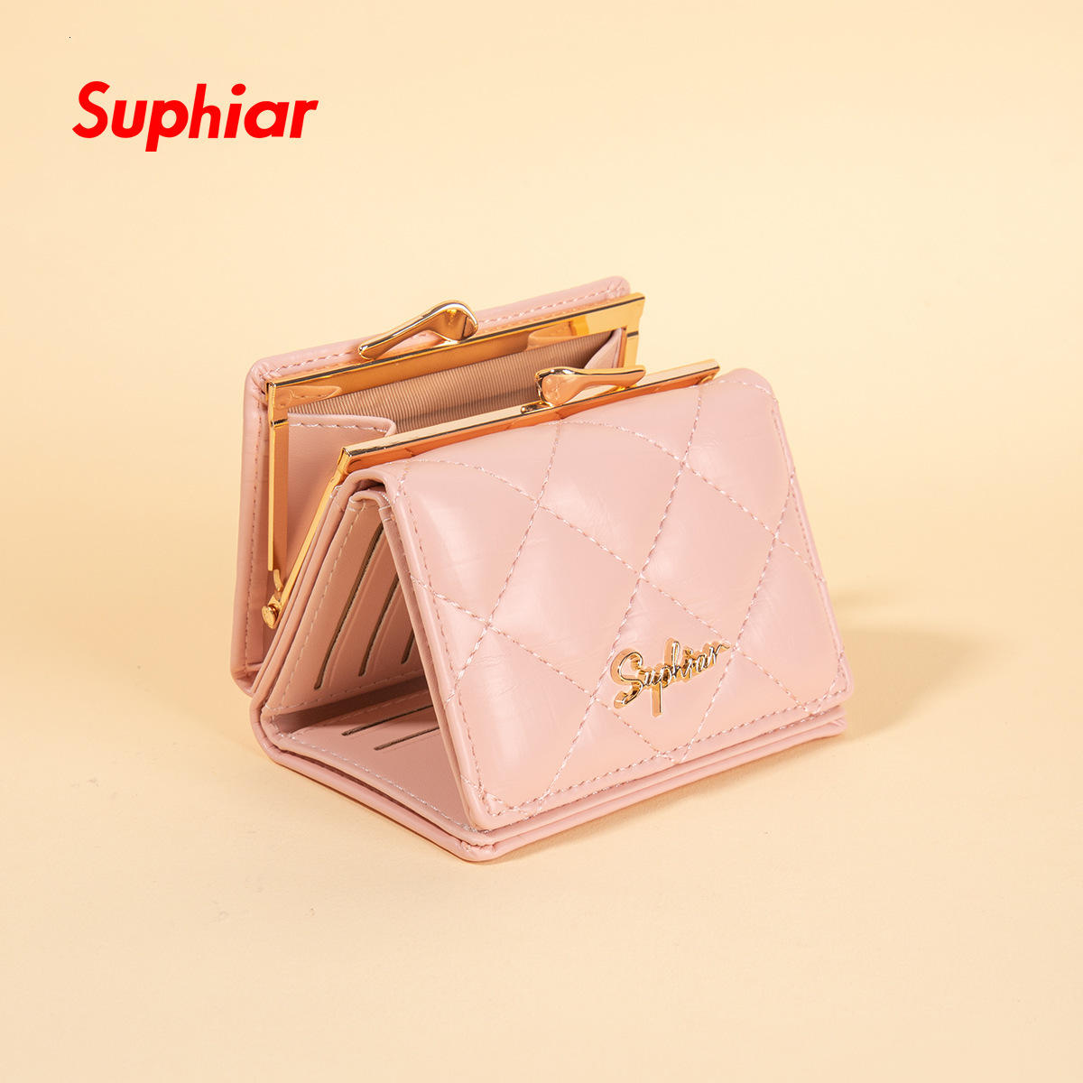 New designer embroidered plaid wallet for women, lightweight ins coin wallet, pu fashion card bag