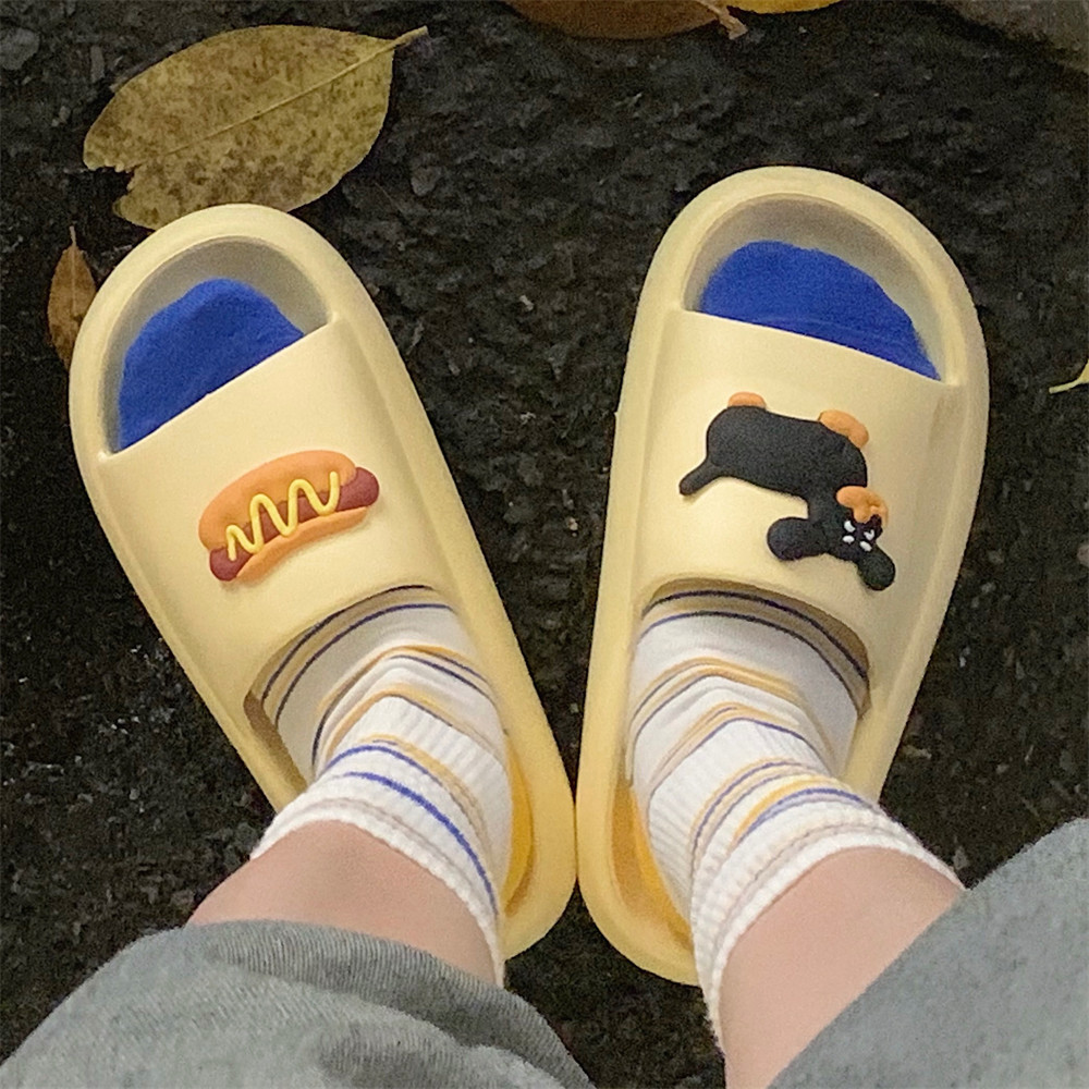Soft cloud cartoon cute puppy slipper Women's slipper Men's slide shoes Indoor family platform slipper Women's summer beach non-slip sa