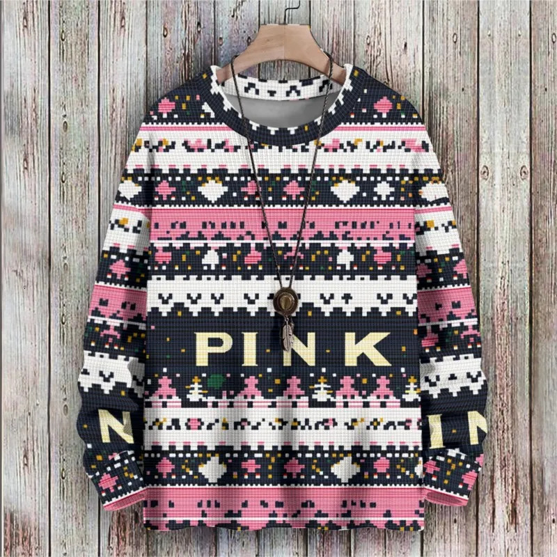 Christmas Day Sweater 3D Print For MenWomen Unisex Winter Long Sleeve Sweatshirt Pullover Fashion Outerwear 241031