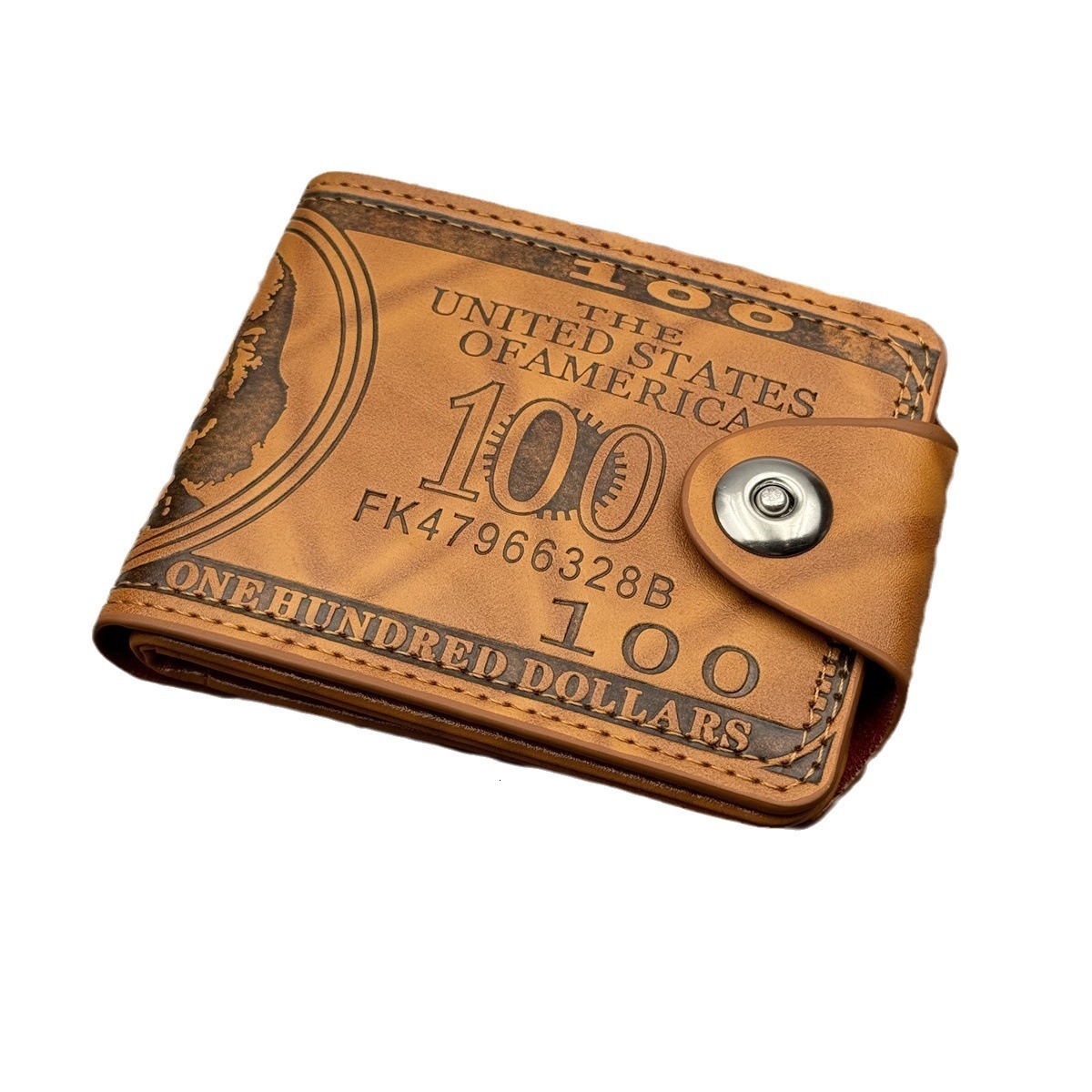 New designer's men's wallet with USD pattern, ultra light PU bag, multifunctional and multi card slot