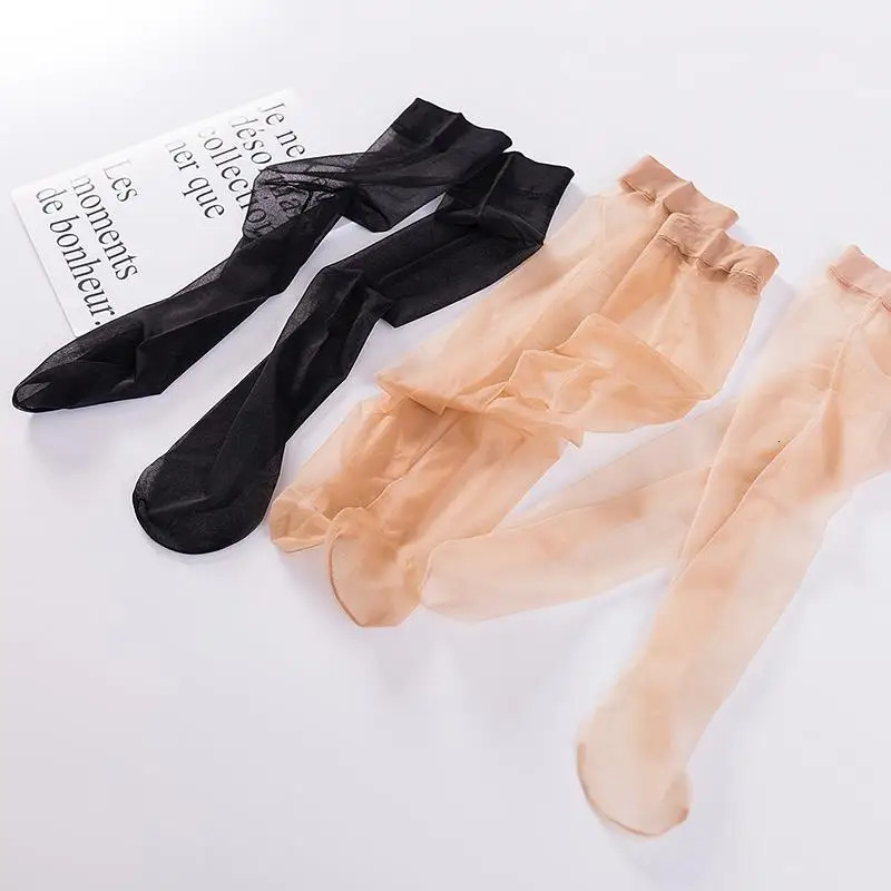 5pair=10pcs Women Ultra-thin Nylon Stockings Transparent Elasticity Ladies Knee Socks High Quality Long Socks for Girls Stocking 241031