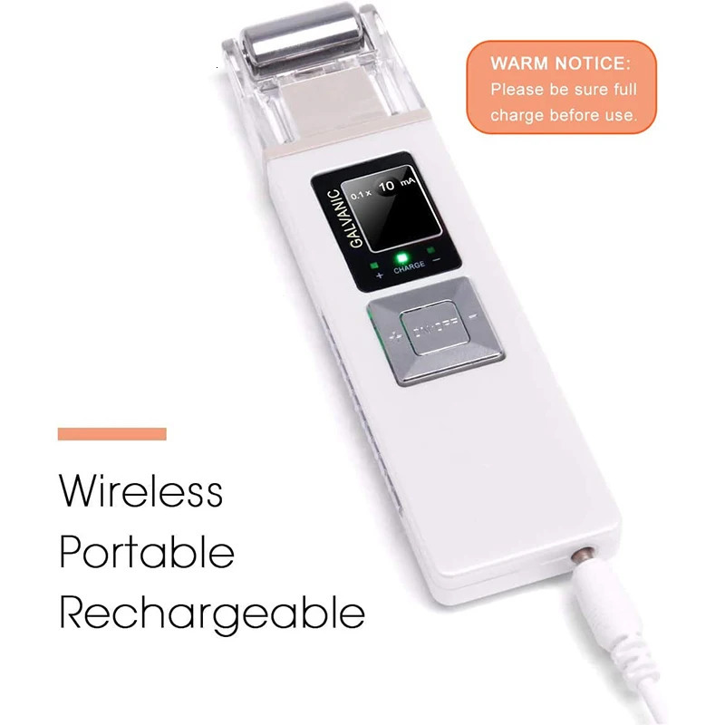 Wireless Galvanic Microcurrent Skin Firming Machine Facial Lifting Device Face Massage Roller Skin Tightening Skin Care Tools 241031