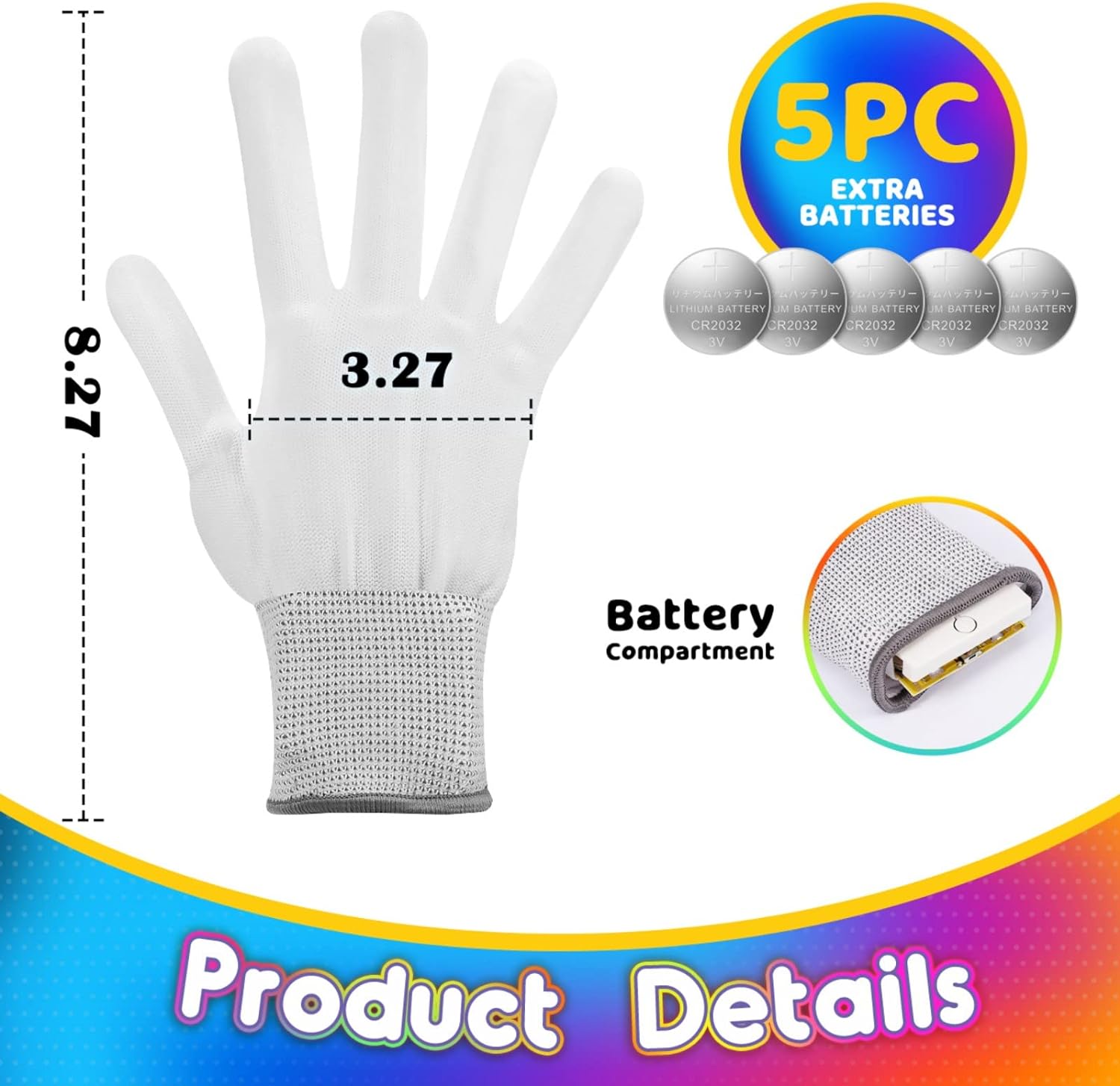 Universal Cool Toys LED Gloves,Boys Girls Toys With 6 Flash Mode, Great Stocking Stuffers for Halloween Christmas Birthday Parties,Fun Toys Gift for A