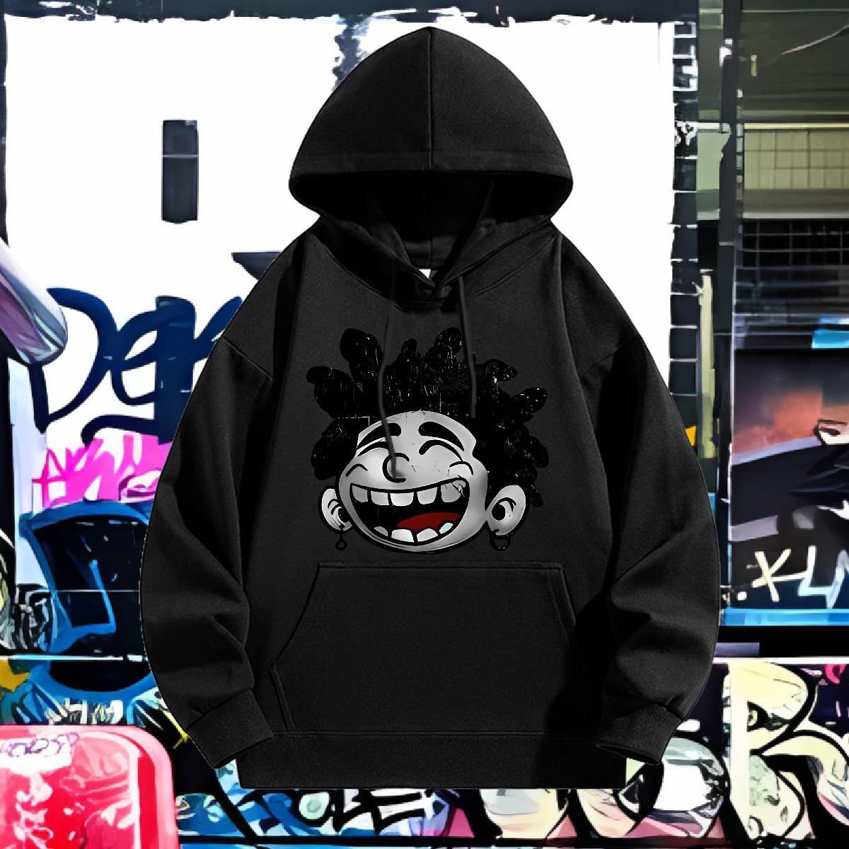 2024 Designer Hoodie Long Sleeve Drawstring Wholesale Hoodie for Man Woman Hip Hop Tops Hoodie Cartoon Printing S-3XL Thick Plush