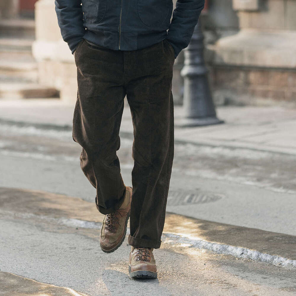 Bronson 17Oz Corduroy Work Pants 1920S Vintage Workwear Casual Trousers Straight