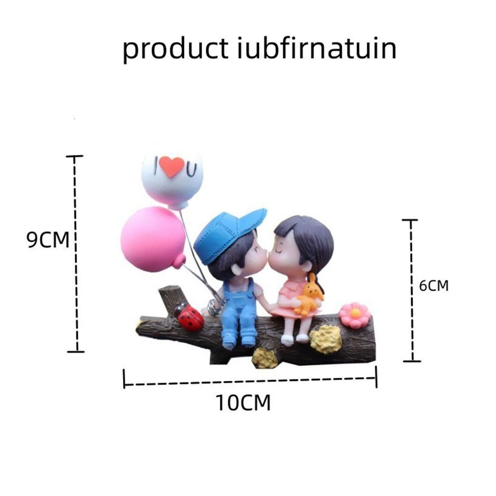 New Car Decoration Cartoon Cute Couples Action Figure Figurines Balloon Ornament Auto Interior Dashboard Accessories For Girls Gifts