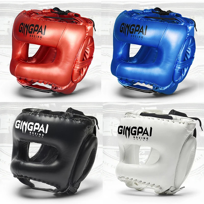 Boxing Head Protection Adult Fitness Equipment Aproved Closed Full Sports Headgear Men Women Sanda Helmets Kids Protector 241030