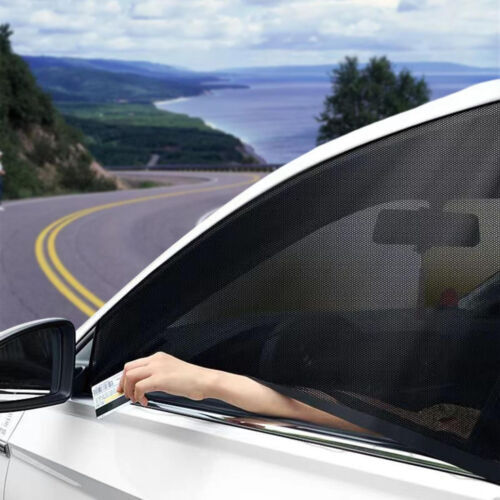 New 2 Pack Car Window Side Screen Sun Mesh Shade Cover Magnetic Sunshade Visor