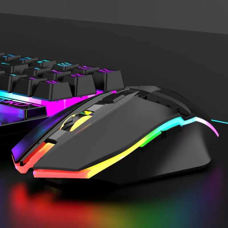 2.4G Wireless Gamer Keyboard And Mouse Set RGB Gaming Keyboard Backlight Gamer Kit 87 Key Charging Keyboard For Computer PcLX241031