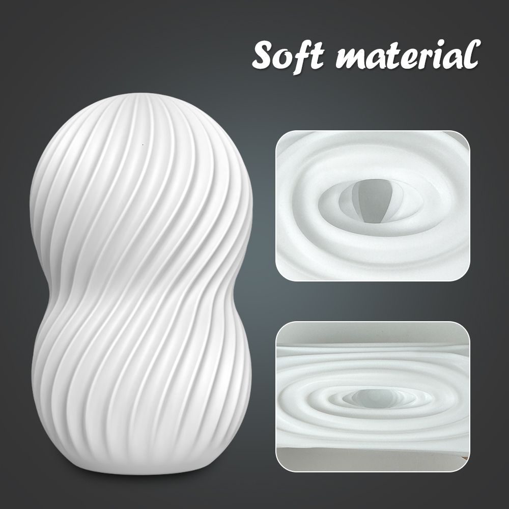 masturbator Manual Male Masturbation Goods Open-ended Silicone Stretchable Masturbator for Men Pocket Pussy Sex Toy for Men