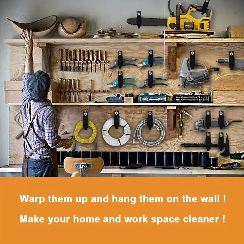 New 4Pcs Heavy Duty Practical Storage Home Garages Velcro Organizer Straps With Strong Load Bearing Capacity