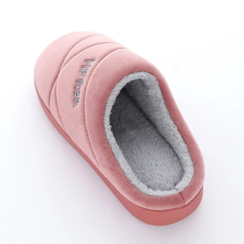 Large size womens home slider for winter warm fur soft plush slider without slider couple bedroom slider indoor casual shoes 241031