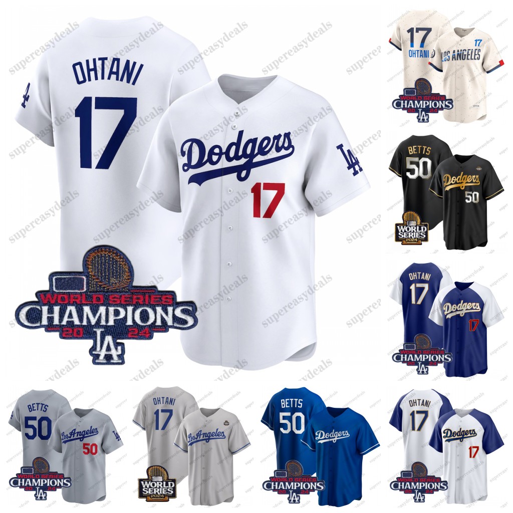 Dodgers 2024 World Series Jerseys Ohtani Yamamoto Freeman Betts Doughty Buehler Kopitar Anderson Lux