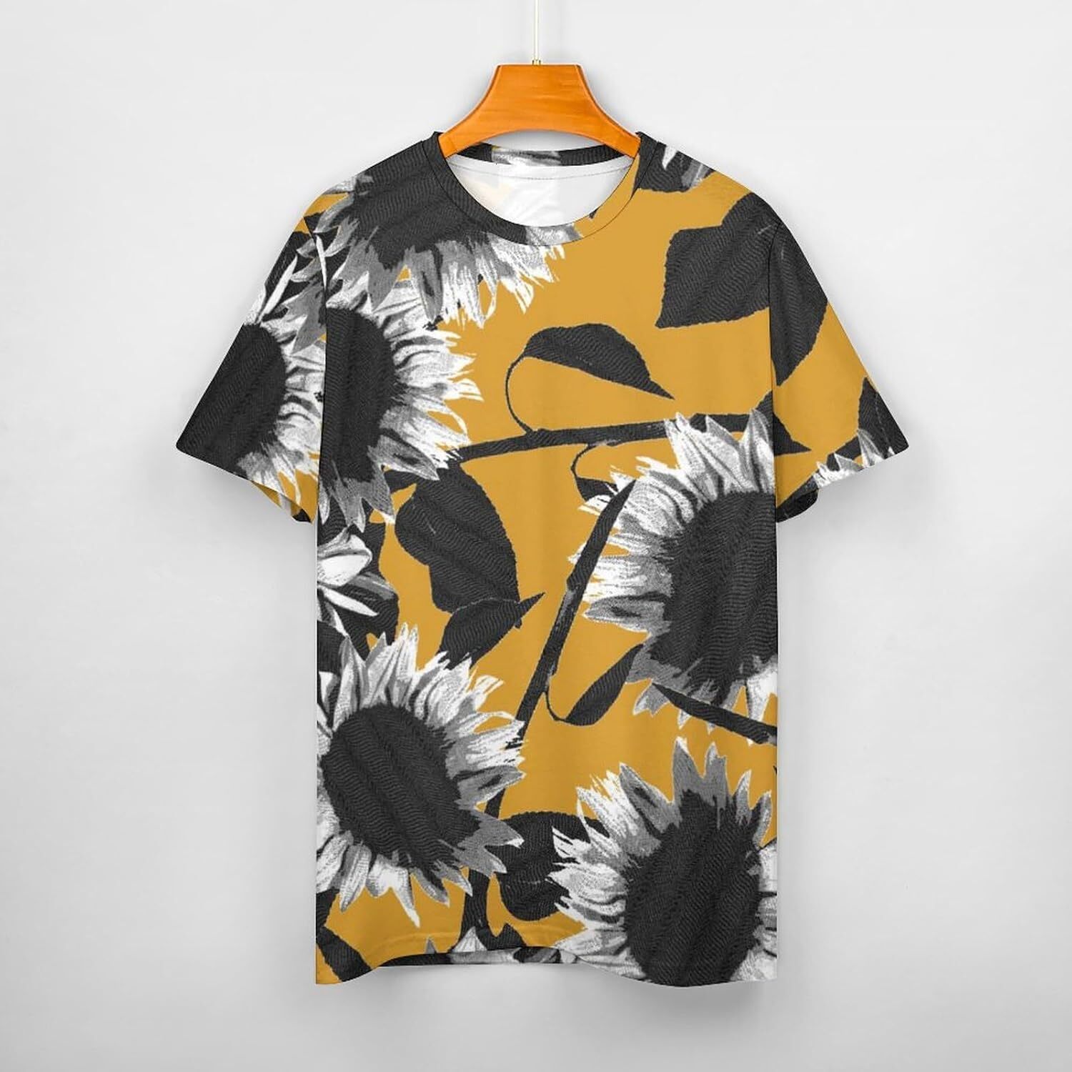 Mens T shirt Sunflower Pattern Cotton T-Shirt 3D Printed Casual Shirt Men's Crew Neck T-Shirt tee Casual tops summer clothes