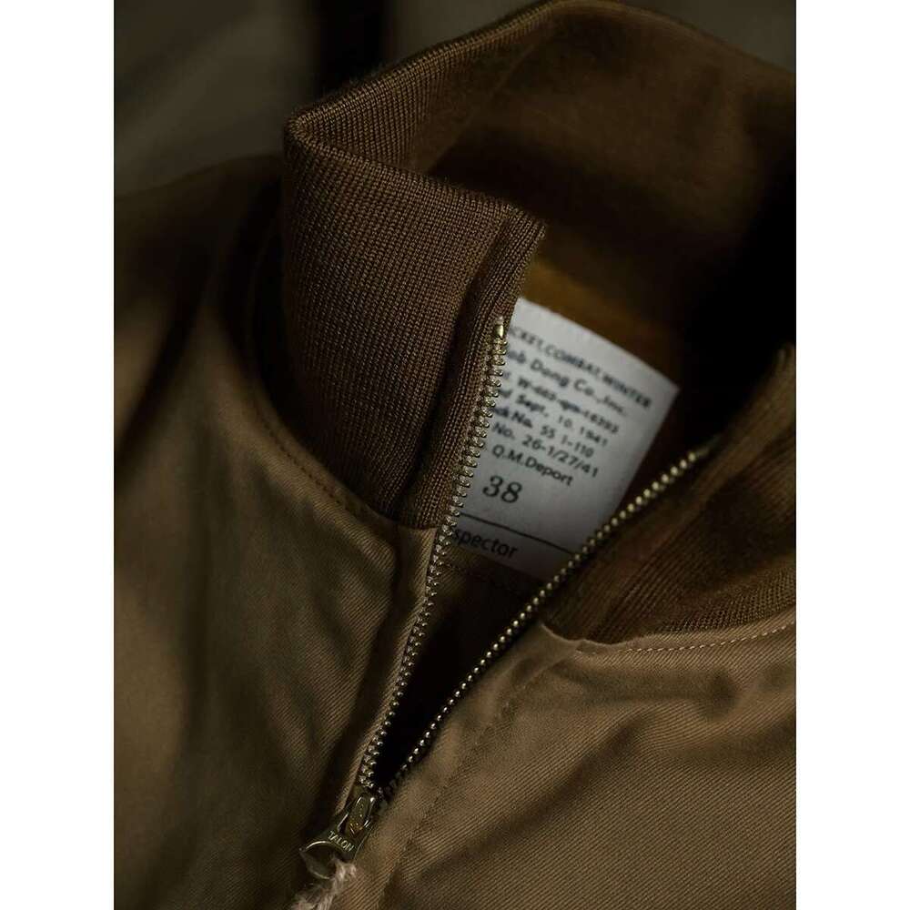 BOB DONG WWII Tanker Jacket Plain Edition Vintage Men's Wool Ed Military Outerwear