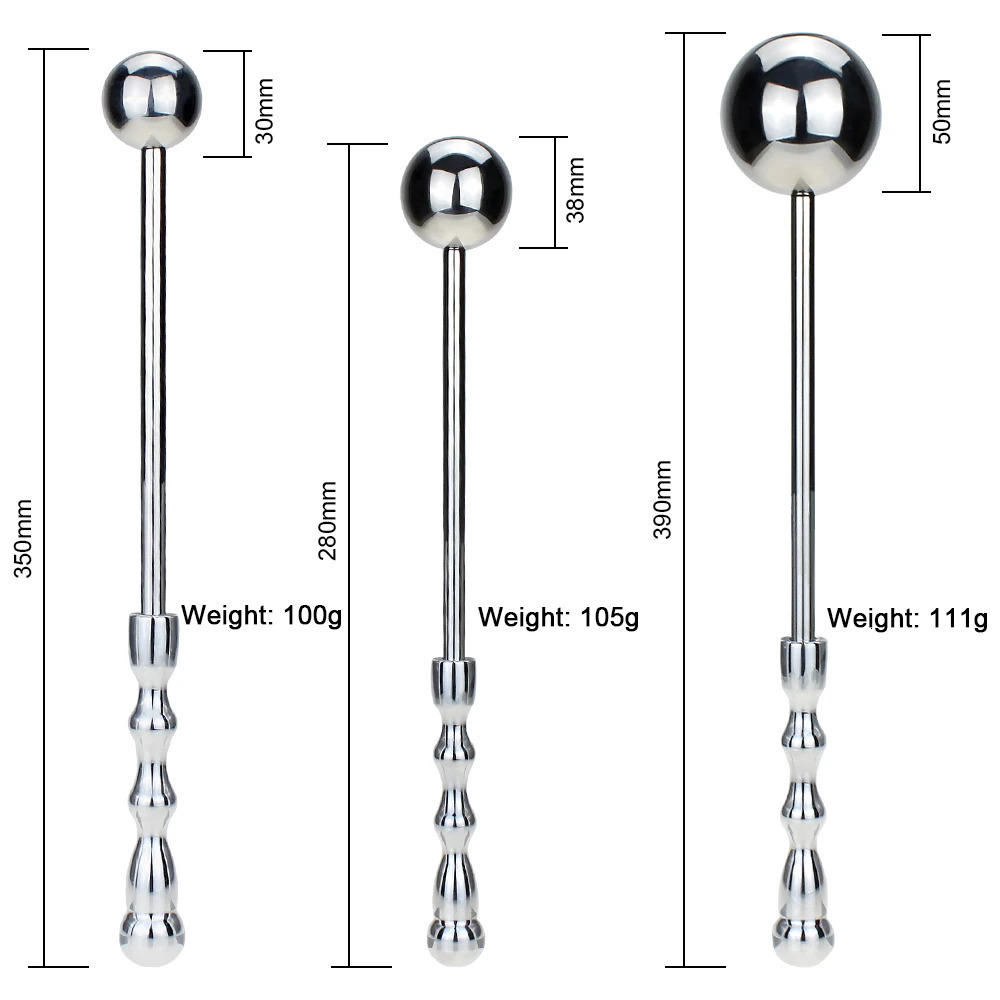 Three Sizes Metal Anal Ball Dildo Butt Plug Anal Plug Long G-Spot Stimulator Wand Massager Adult Sex Toy Lesbian Unisex 241031