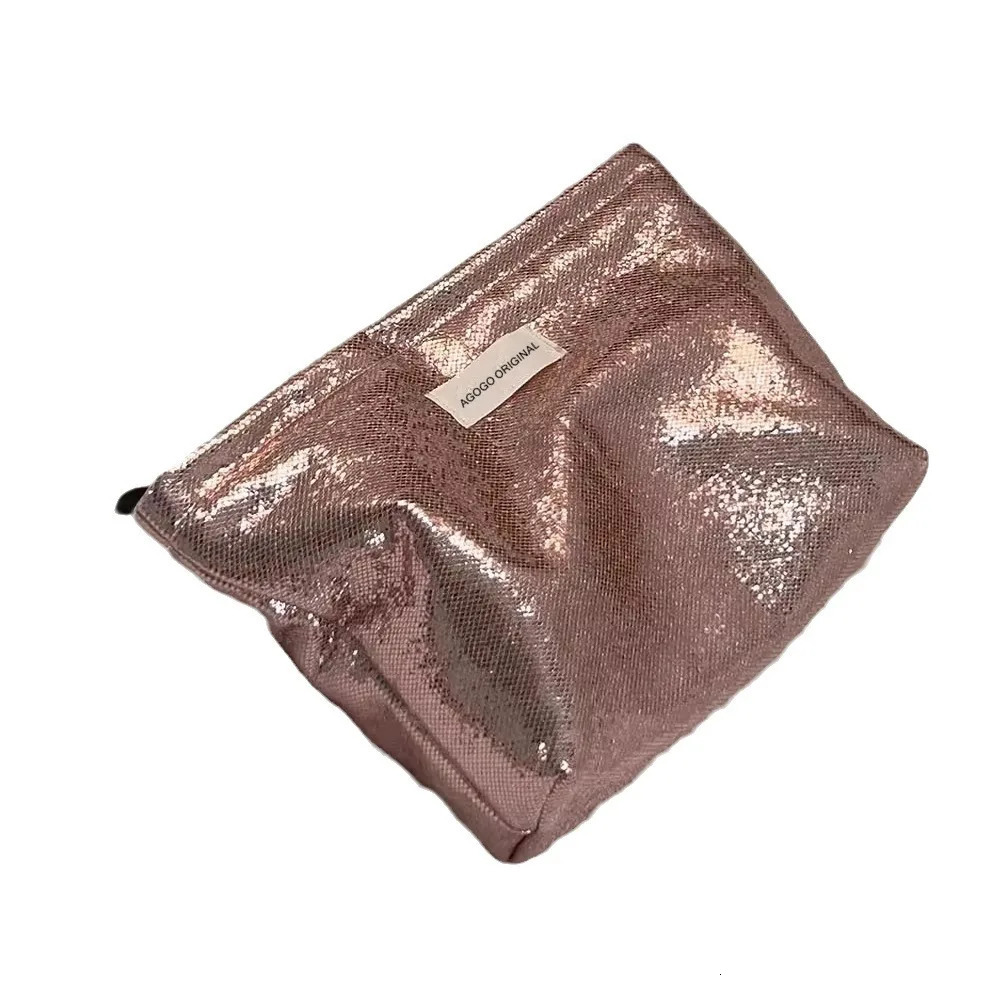 Storage bag handbag fashionable portable bright makeup bag large capacity makeup bag womens travel cosmetics toilet 241031