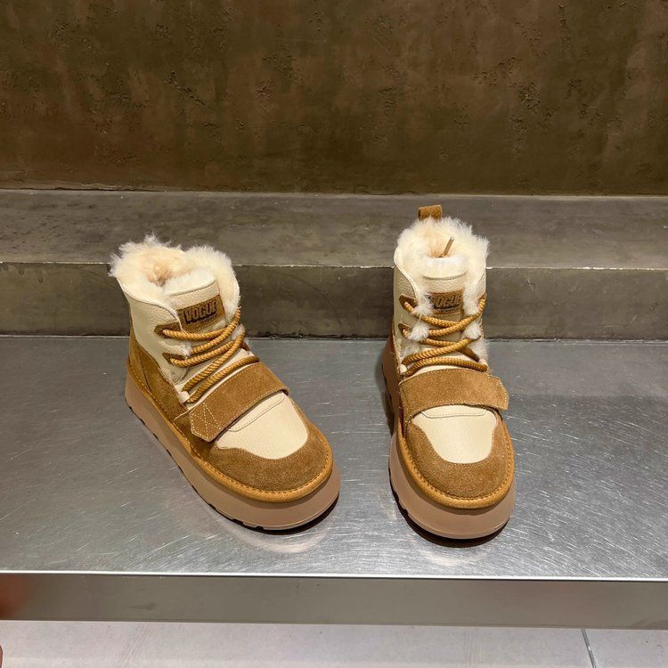 2024 new free shipping designer snow boots for womens black white brown Thick bottom Velcro with plush thickened insulation size 35-40 cad1