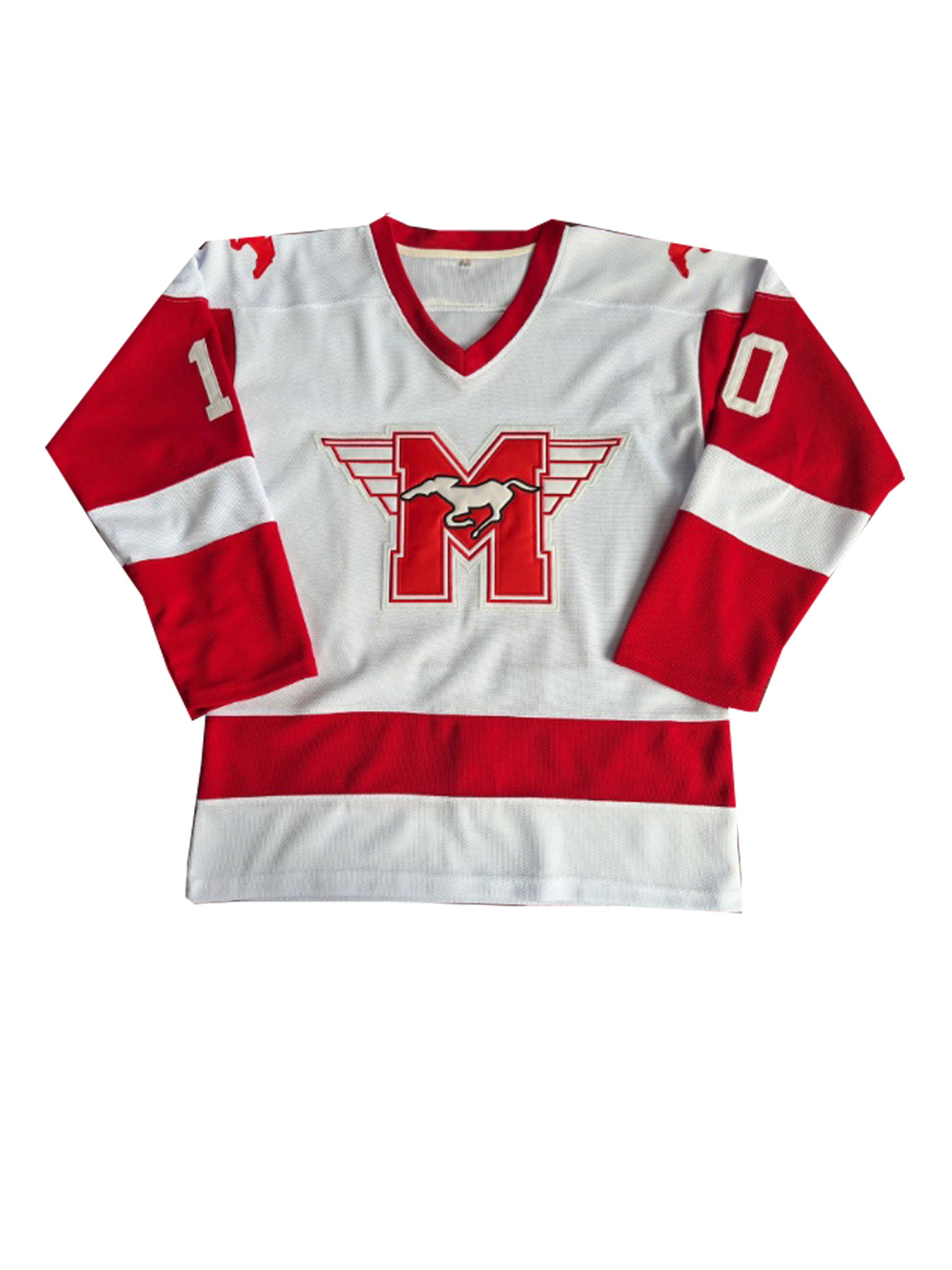 Men's#10 Youngblood Red White Personalized Christmas Vacation Hockey Jeresys -Youngblood Custom Names Numbers