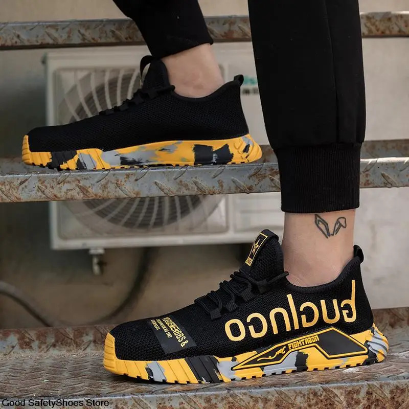 Fashion Safety Shoes With Steel Toe Cap Work Sneakers Men Women Work Shoes Puncture-Proof Work Safety Boots Safety Footwear 2024 241031