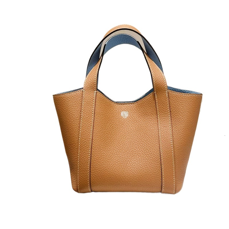 Women's Bucket | Double-Sided Vegetable Basket hot Mon Litchi Grain Cowhide Small Handbag
