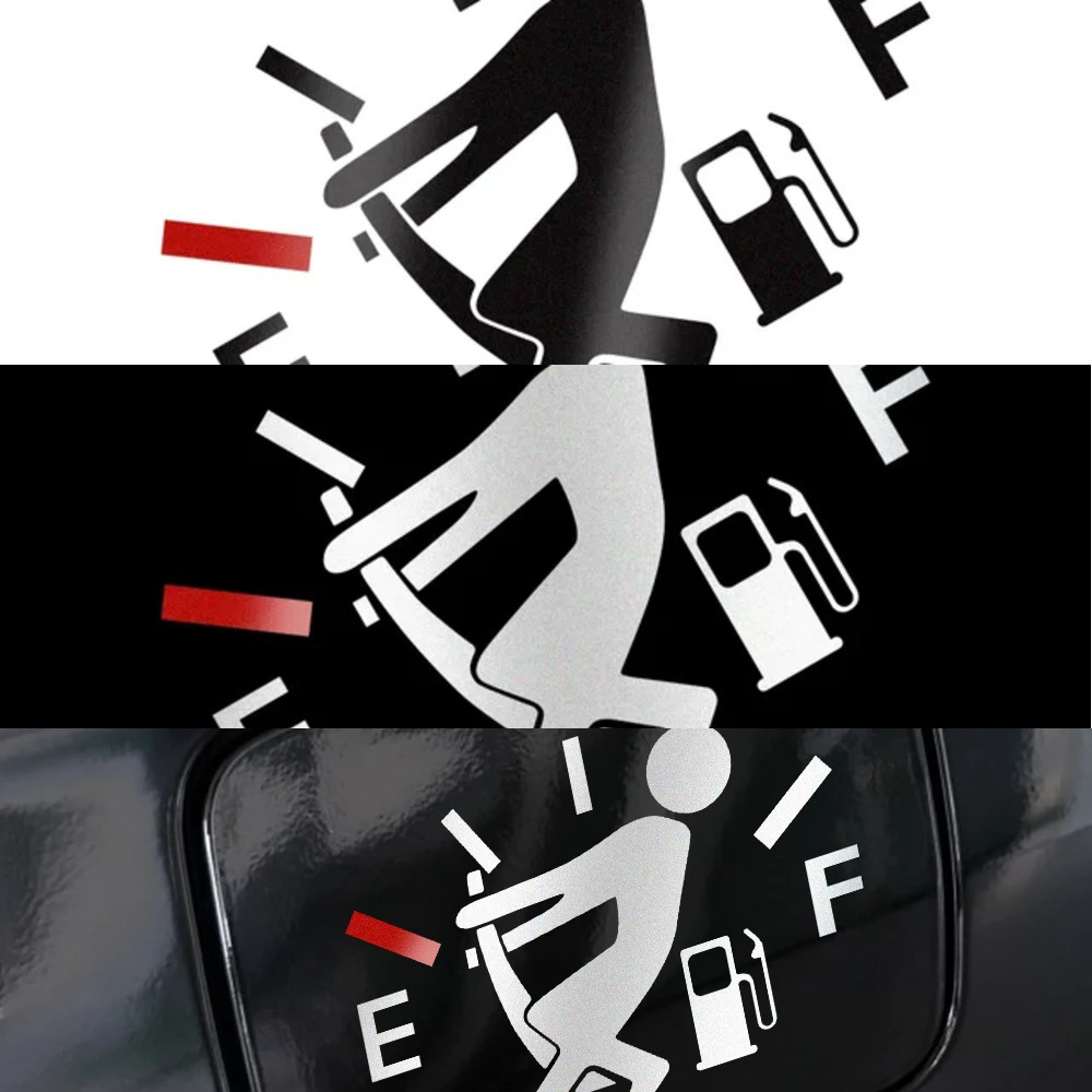 New Creative Fuel Tank Cap Stickers Cartoon Oointer Vinyl Film Reflective Waterproof Decal Decoration Car Exterior Accessories